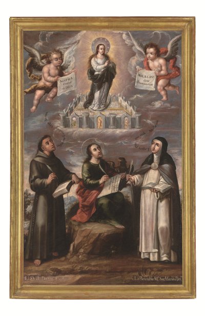 Mystické město Boží, asi 1700 (olej na plátně) od Cristobal de (workshop of) Villalpando