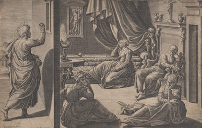 Svatý Mikuláš z Bari a tři chudé dívky, 1587. od Cristofano Cartaro