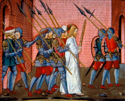 Iluminace zobrazující Krista, jak je znovu přiveden Pilátovi, Codex De Predis (c.112v) od Cristoforo De Predis