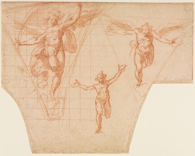Three Studies of Angels for a Pendentive recto, Studies for Christ Meeting His Motherverso, 159 od Cristoforo Roncalli