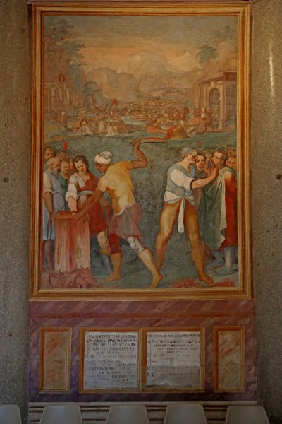 Mučednictví a mrzačení různých svatých (freska) od Cristoforo & Tempesta Antonio (1555 1630) Roncalli