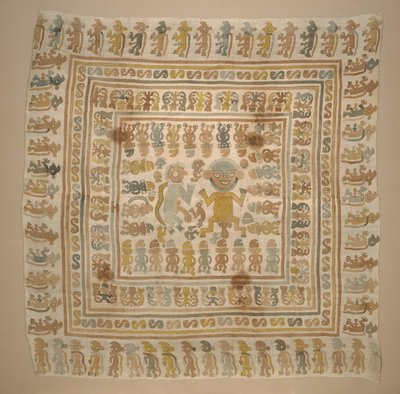 Panel z "vězeňské" textilie, cca 1300-1470 (bavlna a barviva) od Culture Chimu
