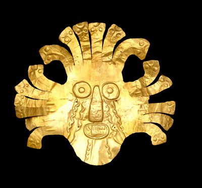 Ozdoba na čelenku, 400 př. n. l. - 600 n. l. (zlato) od Culture Nazca