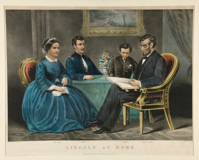 Lincoln doma od Currier and Ives