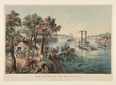 Nízká voda v Mississippi od Currier and Ives