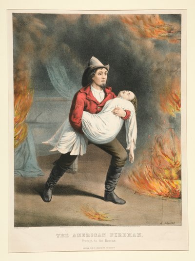 Americký hasič / Výzva k záchraně od Currier and Ives