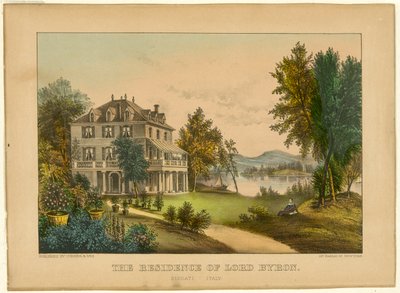 Sídlo lorda Byrona od Currier and Ives