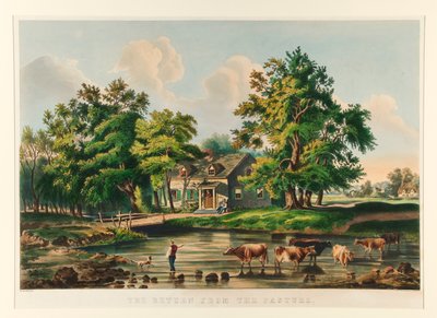 Návrat z pastviny od Currier and Ives