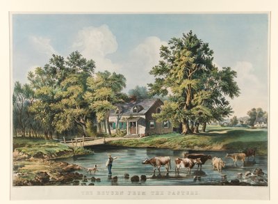 Návrat z pastviny od Currier and Ives