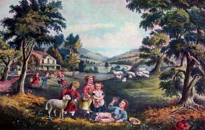 Sezóna radosti, dětství, 1868. od Currier and Ives