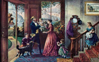 Sezóna síly, středověk, 1868. od Currier and Ives