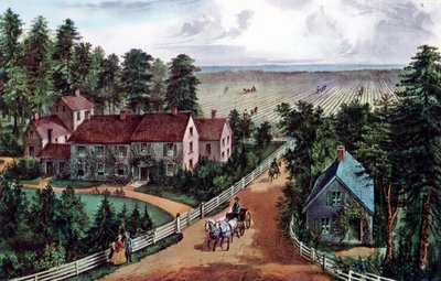 The Western Farmers Home, 1871. od Currier and Ives