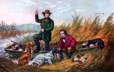 Střelba na divokou kachnu, 1854. od Currier and Ives