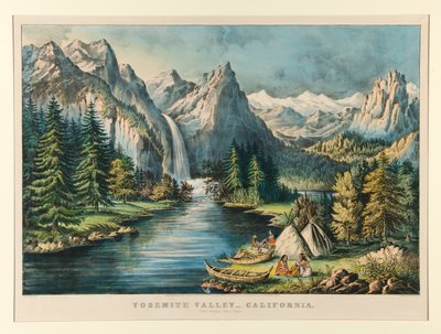 Yosemitské údolí od Currier and Ives