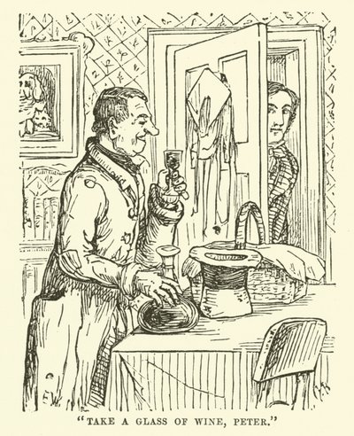 Ilustrace pro Malého pana vyhazovače a jeho přítele Verdant Green od Cuthbert Bradley