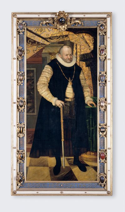 Portrét saského kurfiřta Augusta I. (1526-1586) - Malba Cyriaca Roedera (Rheder) (kolem 1560-1598), olej na plátně od Cyriacus (c.1560 1598) Roder