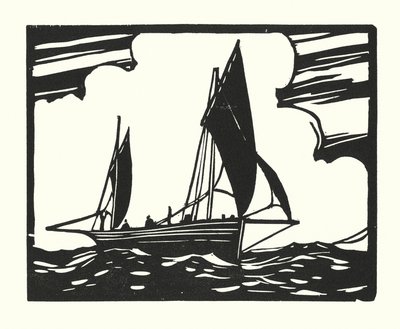 Rybářské lodě a bárky: (dřevoryt) od Cyril A. Wilkinson