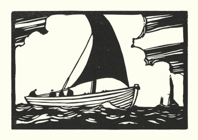 Rybářské lodě a bárky: (dřevoryt) od Cyril A. Wilkinson