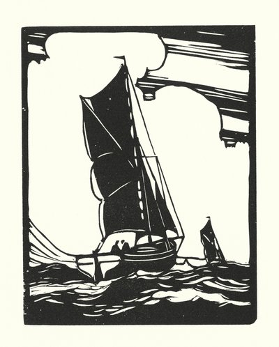 Rybářské lodě a bárky: Leigh Bawley (dřevoryt) od Cyril A. Wilkinson