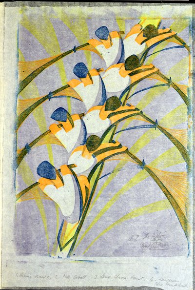 Osmička, kolem roku 1930 (linoryt) od Cyril Edward Power