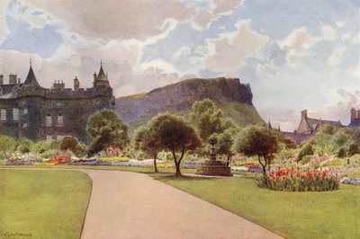 Severní zahrada, palác Holyrood (barva lito) od Cyril Ward