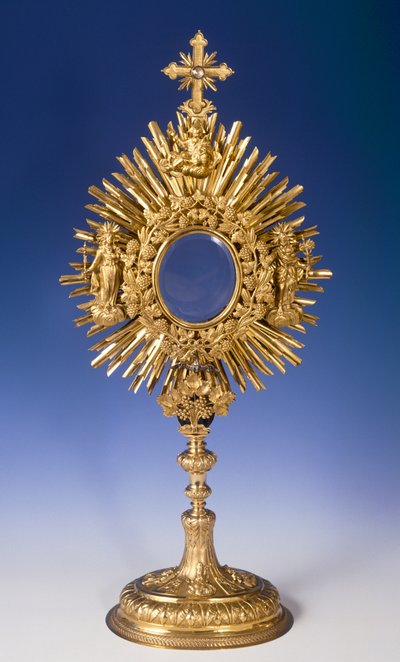 Barokní monstrance (pozlacený kov) od Czech School