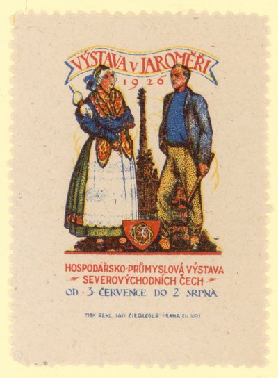 Hospodářská a průmyslová výstava Severovýchodní Čechy, Jaroměř, Československo, 1926 od Czech School