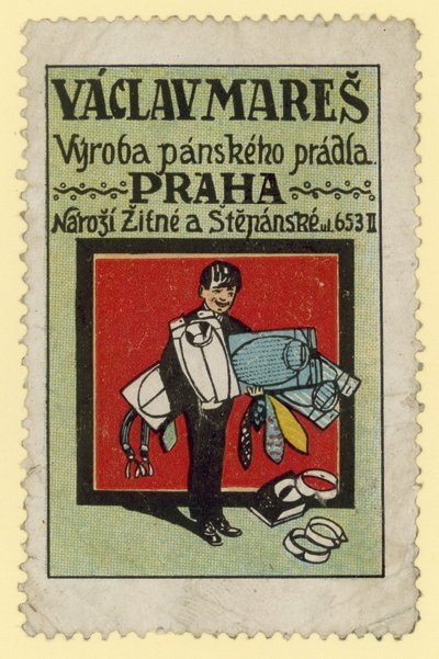 Václav Mareš, výrobce pánského oblečení, Praha od Czech School