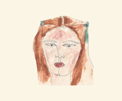Dívka (akvarel) od Daisy de Villeneuve