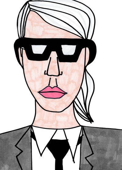 Karl Lagerfeld (fix na papíře) od Daisy de Villeneuve