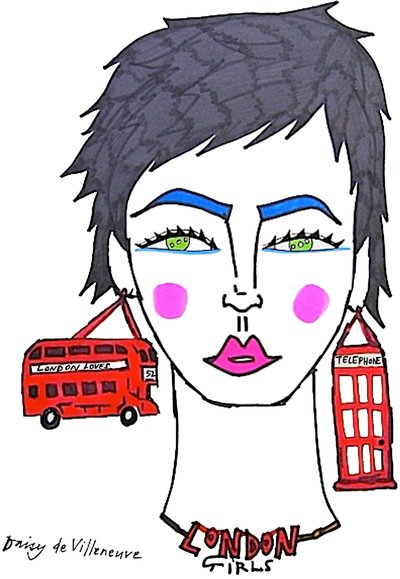 London Girls (kresba) od Daisy de Villeneuve