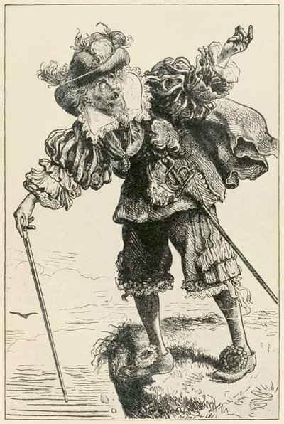 Ateista se směje Christianovi a nadějnému z The Pilgrims Progress From This World, To That Who Is To Come John Bunyan (1628-1688), ilustrace Thomas Dalziel (1823-1906) od Dalziel Brothers