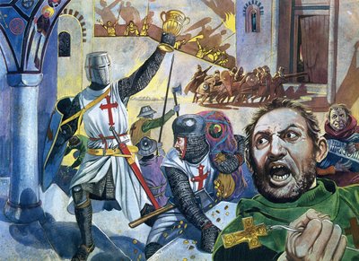 Křižáci drancující Konstantinopol od Dan Escott