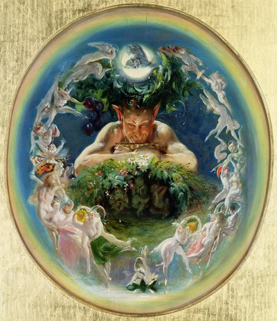 Faun a víly, kolem roku 1834 od Daniel Maclise