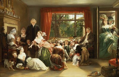 Ulovte střevíc u souseda Flamborougha, z filmu Vikář z Wakefieldu od Olivera Goldsmitha (olej na plátně) od Daniel Maclise