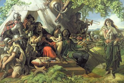 Král Cophetua a žebrácká služka od Daniel Maclise