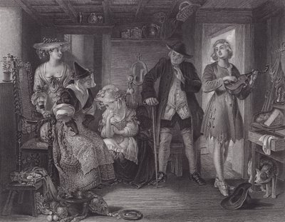 Scéna z "Midas" (rytina) od Daniel (after) Maclise