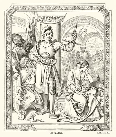 rytířství (rytina) od Daniel (after) Maclise