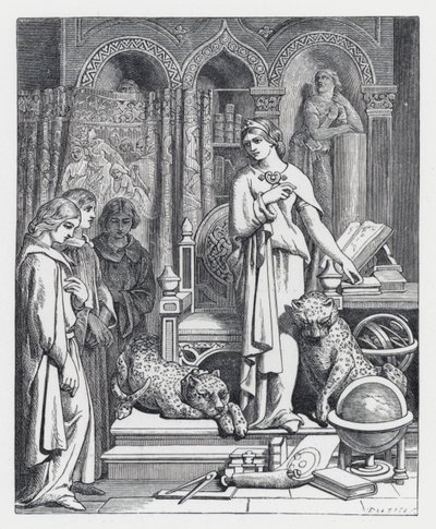 Ilustrace k Tennysonově básni, Princezna (rytina) od Daniel (after) Maclise