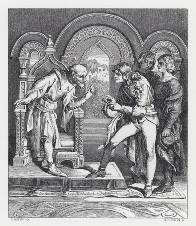 Ilustrace k Tennysonově básni, Princezna (rytina) od Daniel (after) Maclise