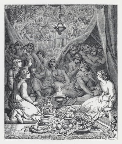 Ilustrace k Tennysonově básni, Princezna (rytina) od Daniel (after) Maclise