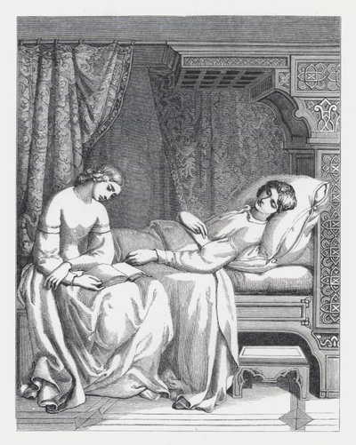 Ilustrace k Tennysonově básni, Princezna (rytina) od Daniel (after) Maclise