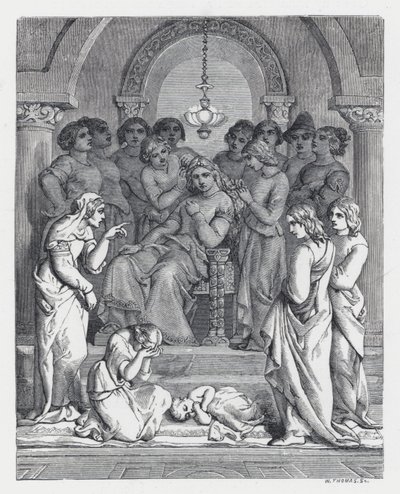 Ilustrace k Tennysonově básni, Princezna (rytina) od Daniel (after) Maclise