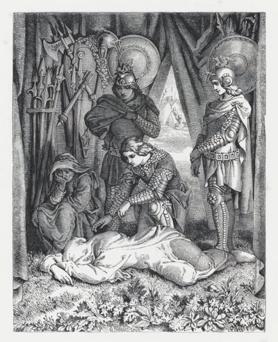 Ilustrace k Tennysonově básni, Princezna (rytina) od Daniel (after) Maclise