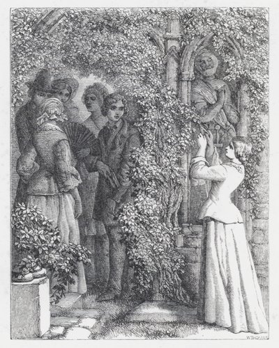 Ilustrace k Tennysonově básni, Princezna (rytina) od Daniel (after) Maclise
