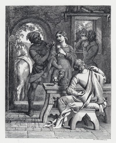 Ilustrace k Tennysonově básni, Princezna (rytina) od Daniel (after) Maclise