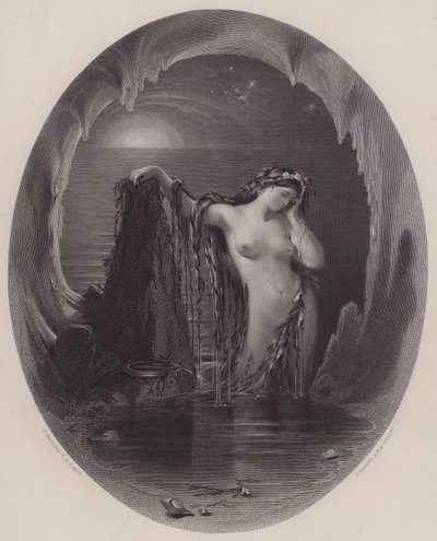 O původu harfy (rytina) od Daniel (after) Maclise