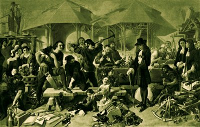 Petra Velikého v Deptford Dockyard od Daniel 1806 70 Maclise