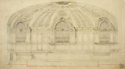 Orchestra Hall, Chicago, Illinois, sekce, 1904. od Daniel Burnham