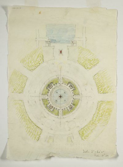 Potomac Round Point, Washington D.C., Circular Pool Plan Sketch, 1909. od Daniel Burnham